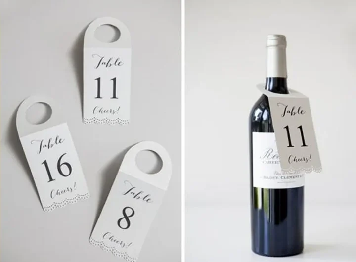 Custom bottle neck hang tags