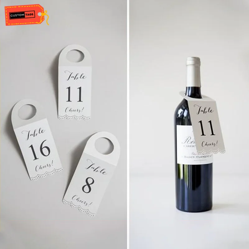 Custom bottle neck hang tags